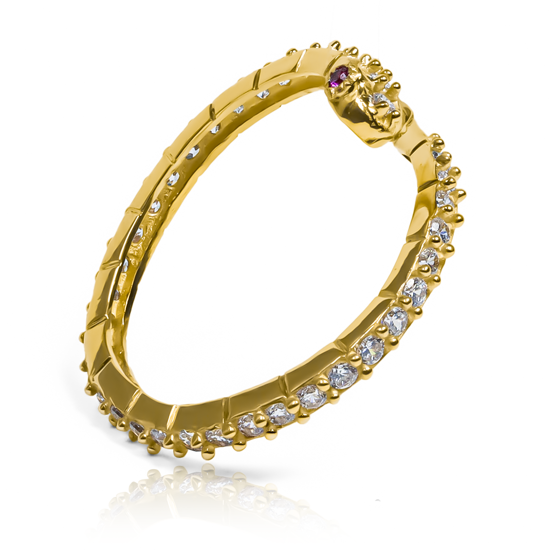 Anillo snake small de Joyería Caracas, hecho con oro 18k de alta calidad. Con garantía de por vida.