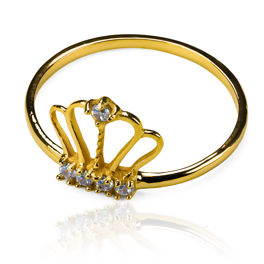 Anillo Special Crown, fabricado en oro 18k por Joyería Caracas, cuenta con certificado de calidad y garantía de por vida.