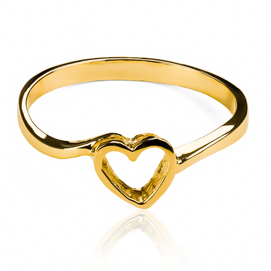 Anillo Translucent Heart, fabricado en oro 18K por Joyería Caracas, cuenta con certificado de calidad y garantía de por vida.