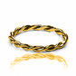 Anillo trenzado fabricado por Joyería Caracas en oro 18k. Además, incluye garantía de por vida.