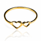 Anillo Twin Hearts, fabricado en oro 18k por Joyería Caracas, cuenta con certificado de calidad y garantía de por vida.