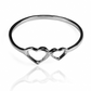 Anillo Twin Hearts, fabricado en oro 18k por Joyería Caracas, cuenta con certificado de calidad y garantía de por vida.