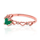Anillo de compromiso Con el Corazón (Esmeralda y Diamantes), Fabricado en Joyería Caracas, con oro 18k de la más alta calidad, cuenta con un certificado de garantía para toda la vida.