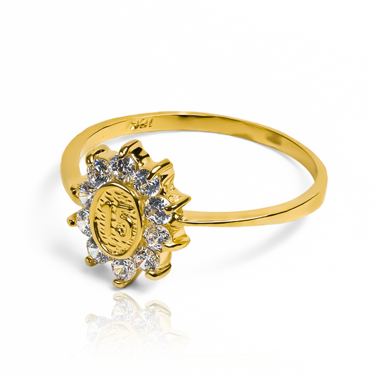Anillo 15 Mp, fabricado en oro 18k por Joyería Caracas, cuenta con certificado de calidad y garantía de por vida.
