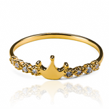 Anillo Corona Especial II, fabricado en oro 18k por Joyería Caracas, cuenta con certificado de calidad y garantía de por vida.