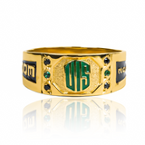 Anillo de grado Joyería Caracas es un verdadero lujo con su diseño troquelado y su material de oro 18K. Además, cuenta con una garantía de por vida.