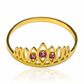 Anillo Lengua de Fuego, fabricado en oro 18k de Joyería Caracas, también cuenta con certificado de calidad y garantía de por vida.
