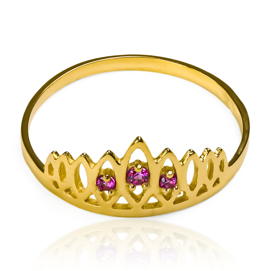 Anillo Lengua de Fuego, fabricado en oro 18k de Joyería Caracas, también cuenta con certificado de calidad y garantía de por vida.