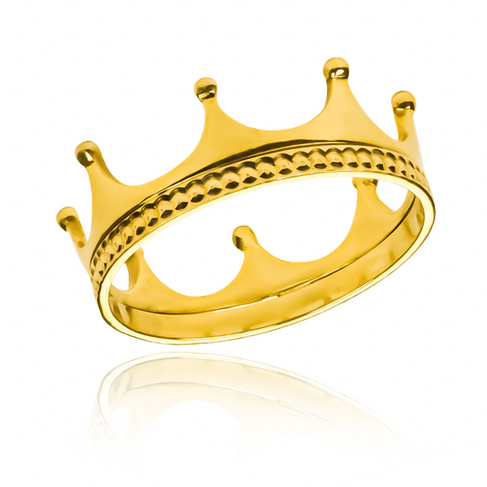 Anillo Magestic Crown, fabricado en oro 18k por Joyería Caracas. Además, cuenta con garantía de por vida para asegurar su calidad.