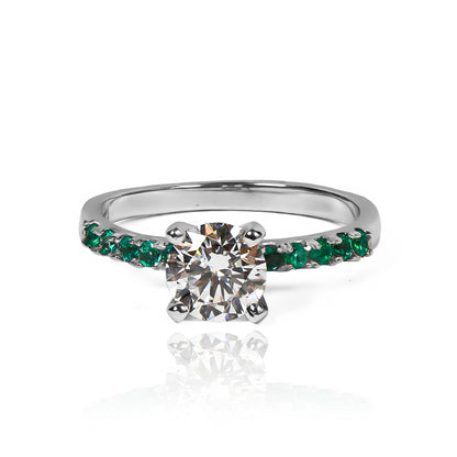 Anillo Quantum Radiant Lab Diamond - Emerald
