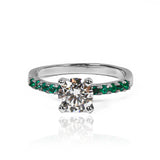 Anillo Quantum Radiant Lab Diamond - Emerald
