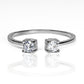 Anillo Crystal duo fabricado por Joyería Caracas en oro 18k, cuenta con certificado de calidad y garantía de por vida.