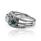 Anillo de compromiso eccentric Diamantes & Esmeraldas de Joyería Caracas en oro 18k viene con certificado y garantía de por vida.