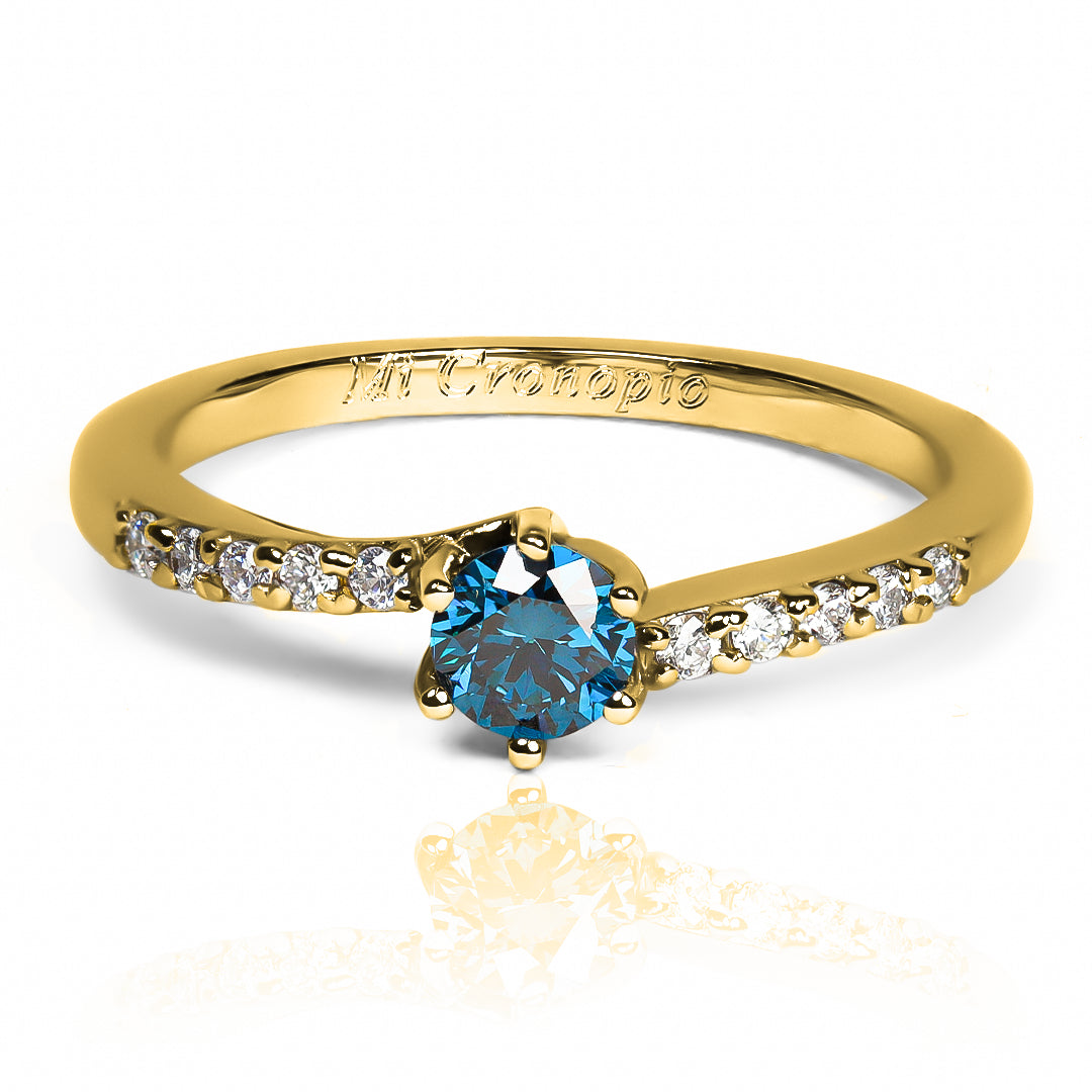 Anillo Deep navy blue diamante natural. Fabricado en Joyería Caracas, elaborado en oro de 18 quilates, certificado con el más alto estándar de calidad y respaldado por nuestra garantía de por vida.