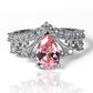 Anillo pink drop, fabricado en oro 18k por Joyería Caracas, cuenta con certificado de calidad y garantía de por vida.