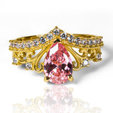 Anillo pink drop, fabricado en oro 18k por Joyería Caracas, cuenta con certificado de calidad y garantía de por vida.