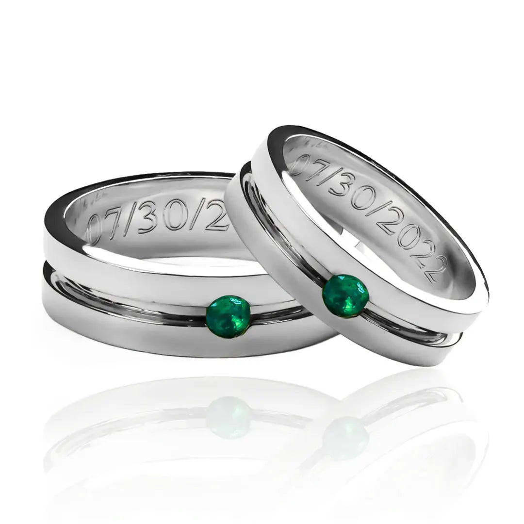 Argollas de matrimonio Perfect Love, elaboradas en oro 18k de Joyería Caracas, cada argolla viene con un certificado de calidad y garantía para toda la vida.