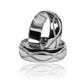 Argollas de matrimonio Infinite, fabricadas en oro de 18k por Joyería Caracas, cada argolla viene con un certificado de calidad y garantía para toda la vida.