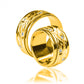 Argollas de matrimonio Amazonas Cristal XL, elaboradas en oro 18k de Joyería Caracas. Cada argolla viene con un certificado de autenticidad y garantía de por vida.