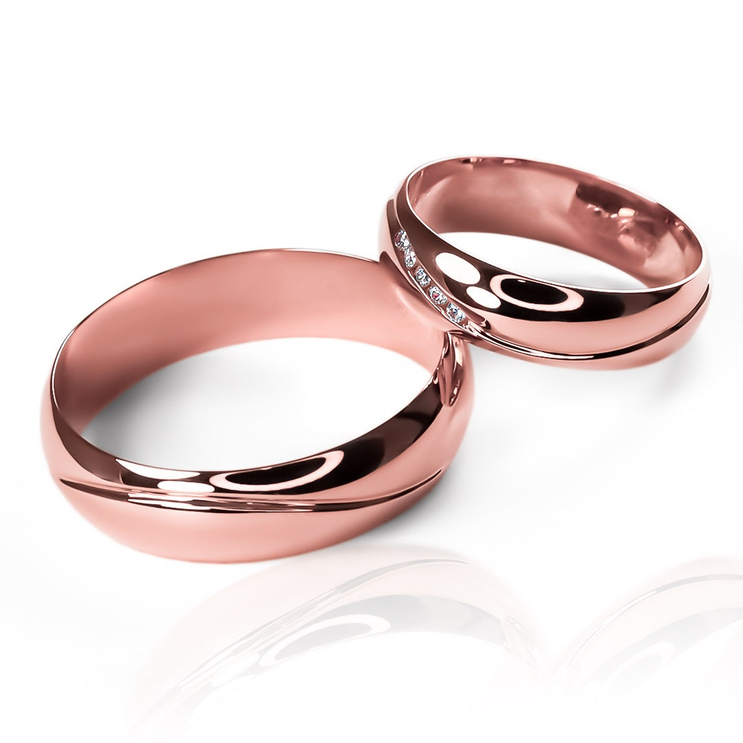 Argollas de matrimonio Atlantis Maciza de Joyería Caracas. Hechos en oro de 18 quilates con certificado de calidad.