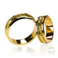 Argollas de matrimonio Campos Elíseos, fabricados en oro 18k de Joyería Caracas, cuentan con garantía para toda la vida.