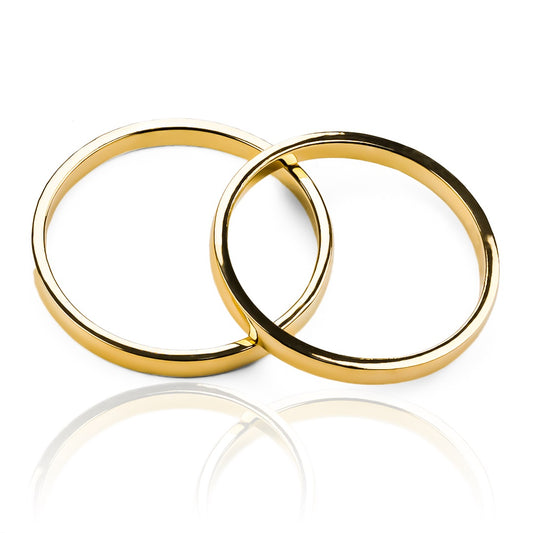 Argollas de matrimonio Classic, elaboradas en oro 18k por Joyería Caracas, cuentan con un certificado de calidad y garantía para toda la vida.