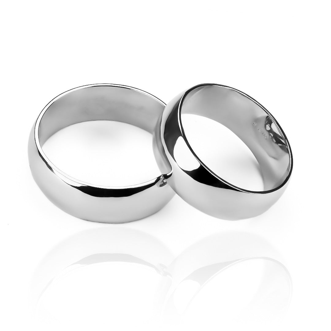 Argollas de matrimonio Classic 7M, elaboradas en oro 18 quilates por Joyería Caracas, cada una viene con un certificado de autenticidad y garantía de por vida.