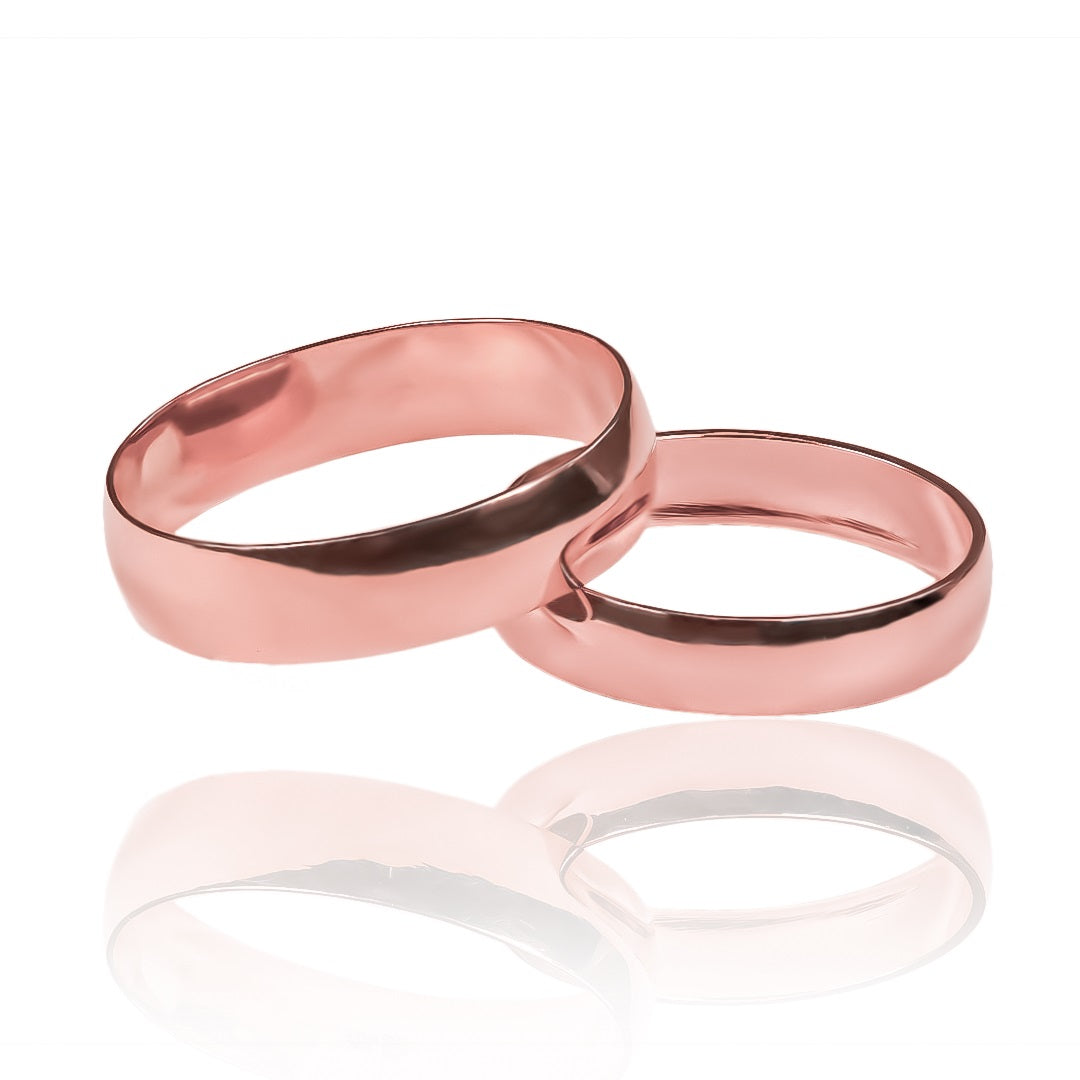 Argollas de matrimonio Classic Concava, elaborada en oro 18k por Joyería Caracas, cada argolla viene con un certificado de autenticidad y garantía de por vida.