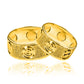 Argollas de matrimonio Crazy Love 3 Oros, fabricadas en oro 18k por Joyería Caracas, cada argolla cuenta con un certificado de calidad y garantía de por vida.