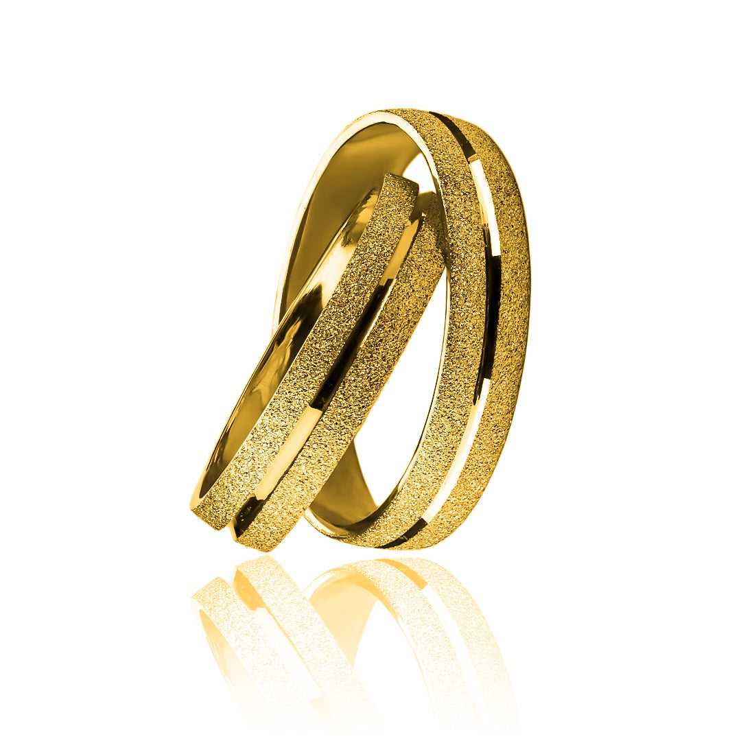 Argollas de matrimonio Dinasty, elaboradas en oro 18k por Joyería Caracas, cuentan con certificado de calidad y garantía de por vida.