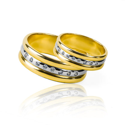 Argolla de matrimonio Dynasty II en oro 18K de Joyería Caracas, certificado por calidad y respaldado por nuestra garantía de por vida.