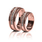 Argollas de matrimonio Entorchados Carre, fabricadas en oro 18k por Joyería Caracas. Cada argolla viene con un certificado de autenticidad y garantía de por vida.