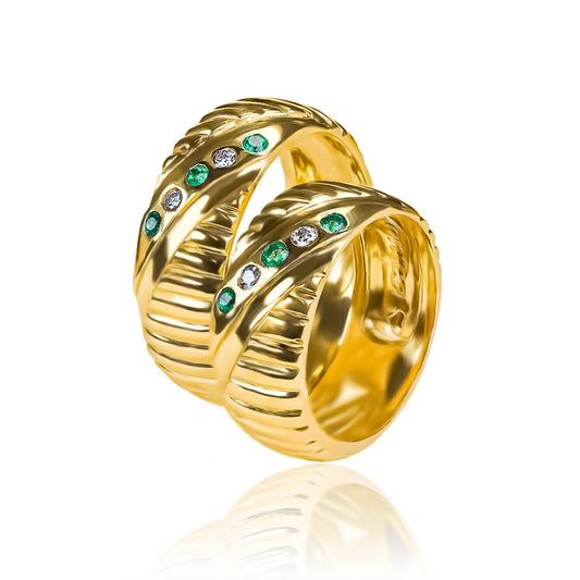 Argollas de matrimonio EspecialMind, fabricadas en oro 18k por Joyería Caracas, cuentan con certificado de calidad y garantía de por vida.