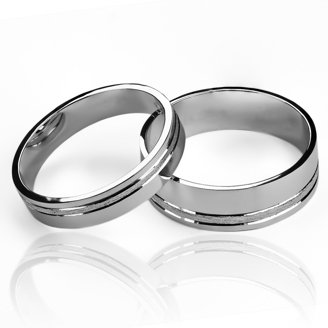 Argollas de matrimonio exhotic twist, fabricadas en oro de 18k de Joyería Caracas, cuentan con certificados de autenticidad y garantía de por vida.