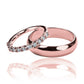 Argollas de matrimonio Fashion Love en oro 18k por Joyería Caracas, viene con certificado de calidad y garantía para toda la vida.