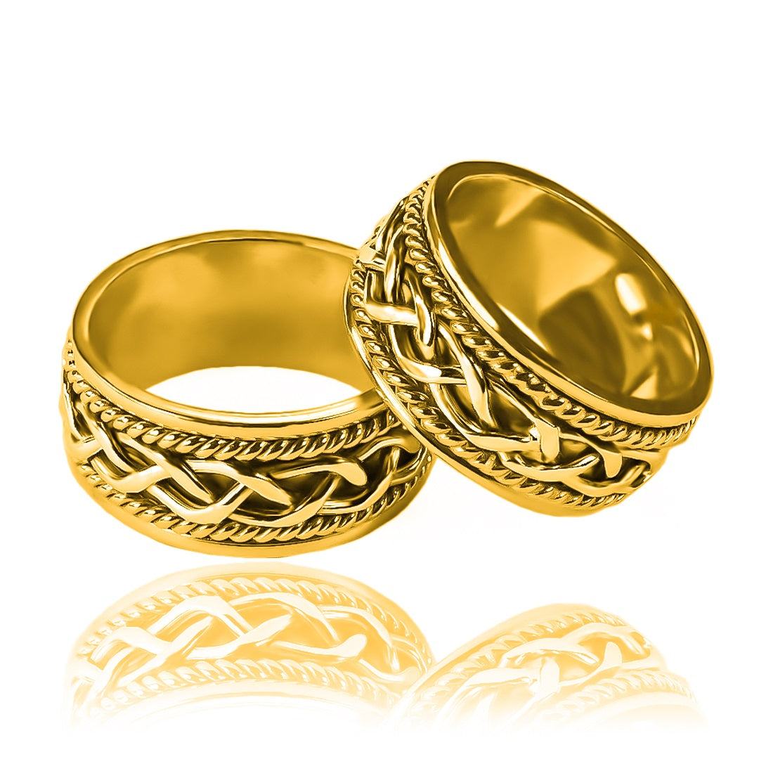 Argollas de matrimonio Flette Love, elaboradas en oro 18k de Joyería Caracas, vienen con un certificado de calidad y garantía de por vida.