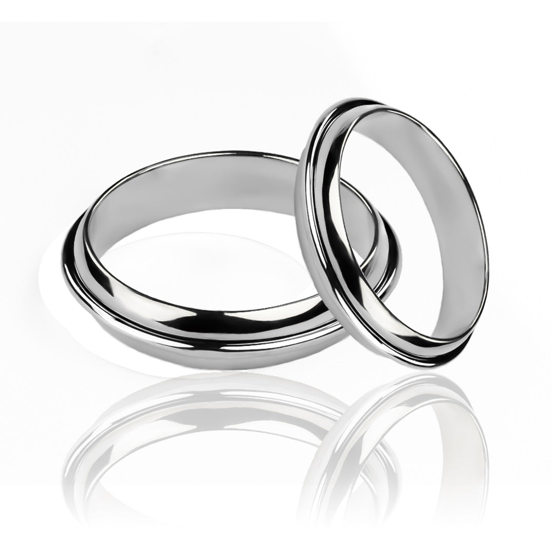 Argollas de matrimonio Floating Love, elaboradas en oro 18k por Joyería Caracas, cada una cuenta con certificado de calidad y garantía de por vida.