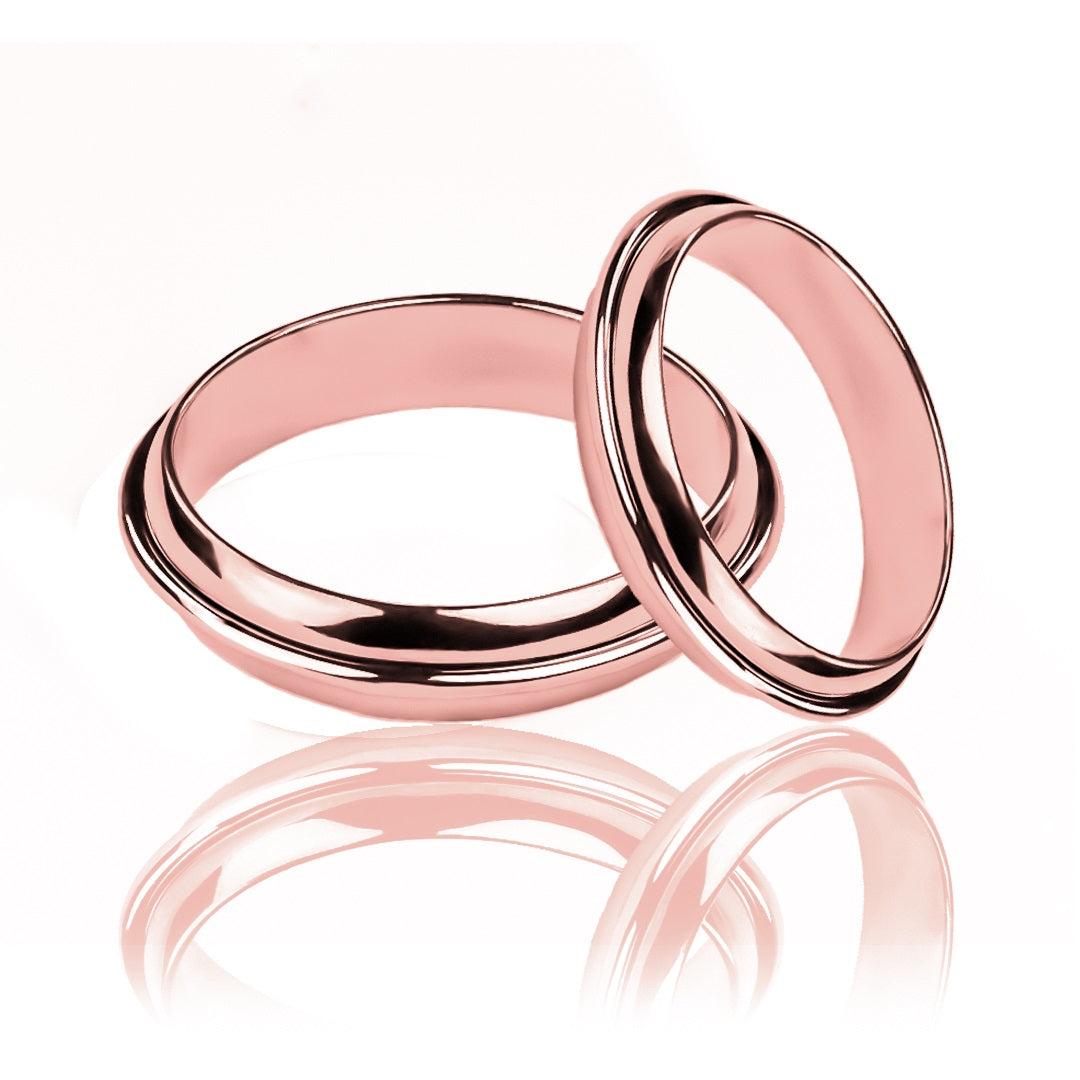 Argollas de matrimonio Floating Love, elaboradas en oro 18k por Joyería Caracas, cada una cuenta con certificado de calidad y garantía de por vida.