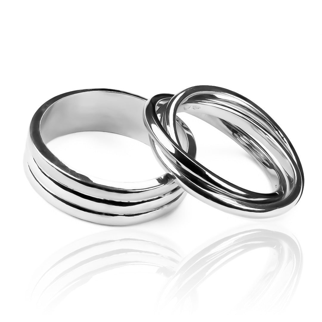 Argollas de matrimonio gemelas cartier + special line 3 oros, fabricadas en oro 18k de Joyería Caracas, cuentan con un certificado de calidad que garantiza su autenticidad y durabilidad de por vida.