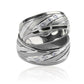 Argollas de matrimonio interspersed love, fabricadas en oro 18 quilates de Joyería Caracas, cuenta con un certificado de calidad y garantía de por vida.