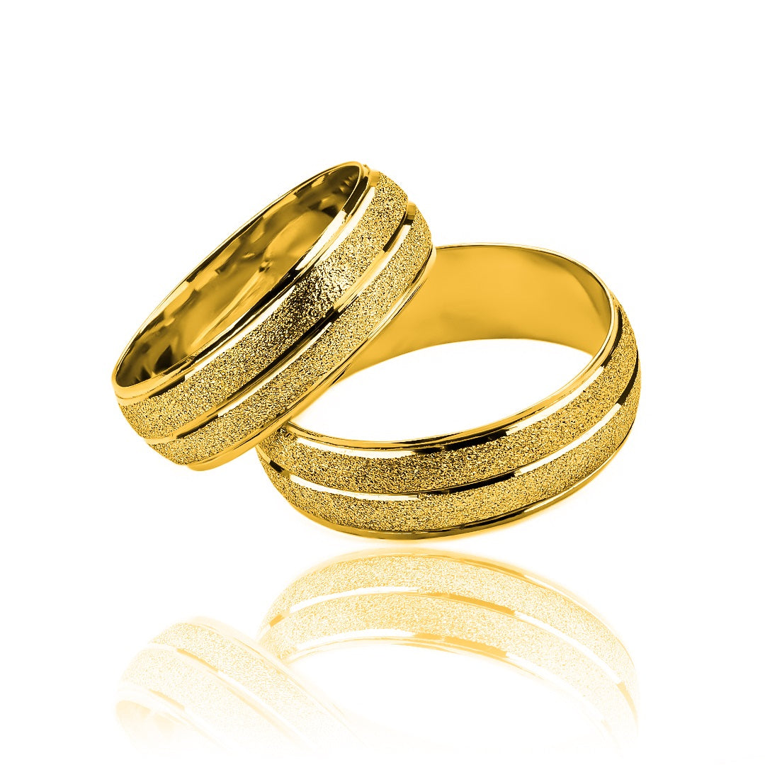 Argollas de matrimonio Jlo, elaboradas en oro 18k por Joyería Caracas, cuentan con un certificado de calidad y garantía de por vida.