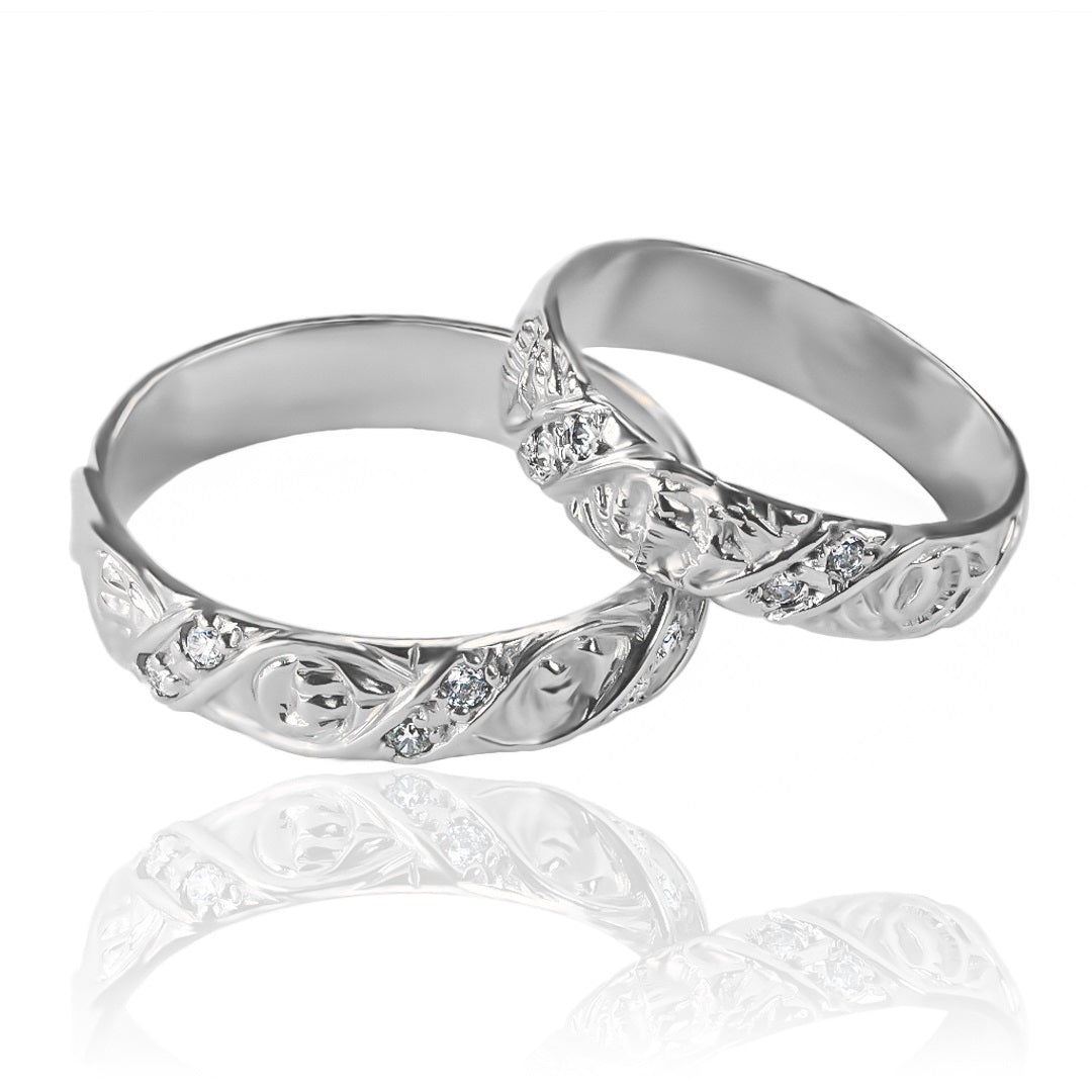 Argollas de matrimonio körnee love, fabricadas en oro 18k de Joyería Caracas. Además, cuentan con un certificado de calidad que garantiza la autenticidad del oro.