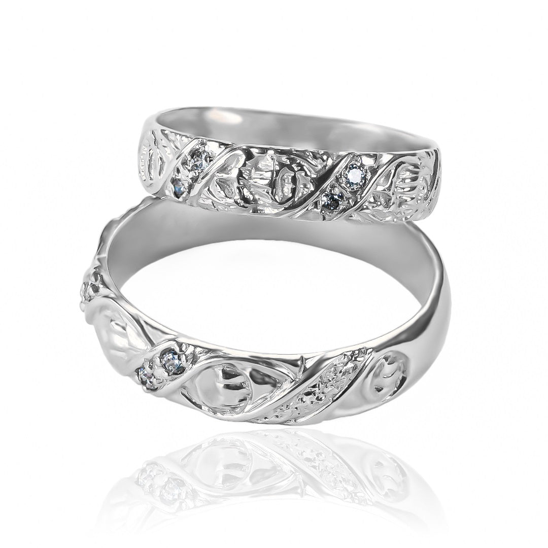 Argollas de matrimonio körnee love, fabricadas en oro 18k de Joyería Caracas. Además, cuentan con un certificado de calidad que garantiza la autenticidad del oro.