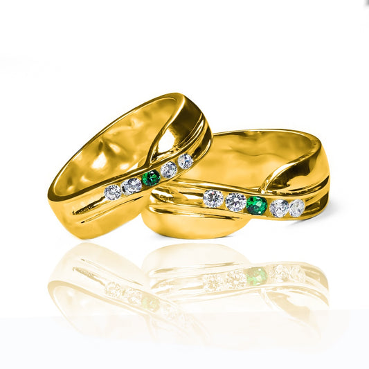 Argollas de matrimonio Maritalis, fabricadas en oro 18k de Joyería Caracas. Cada argolla viene con un certificado de calidad y garantía de por vida.