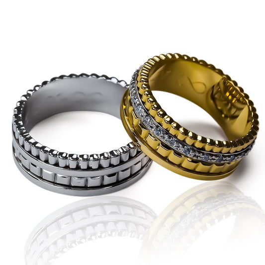 Argollas de matrimonio Nassar Love, fabricadas en oro 18k de Joyería Caracas, cuentan con un certificado de calidad que garantiza su autenticidad y durabilidad de por vida.