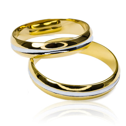 Argollas de matrimonio Nevado, elaboradas en oro 18k por Joyería Caracas, cuentan con un certificado de calidad y garantía de por vida.