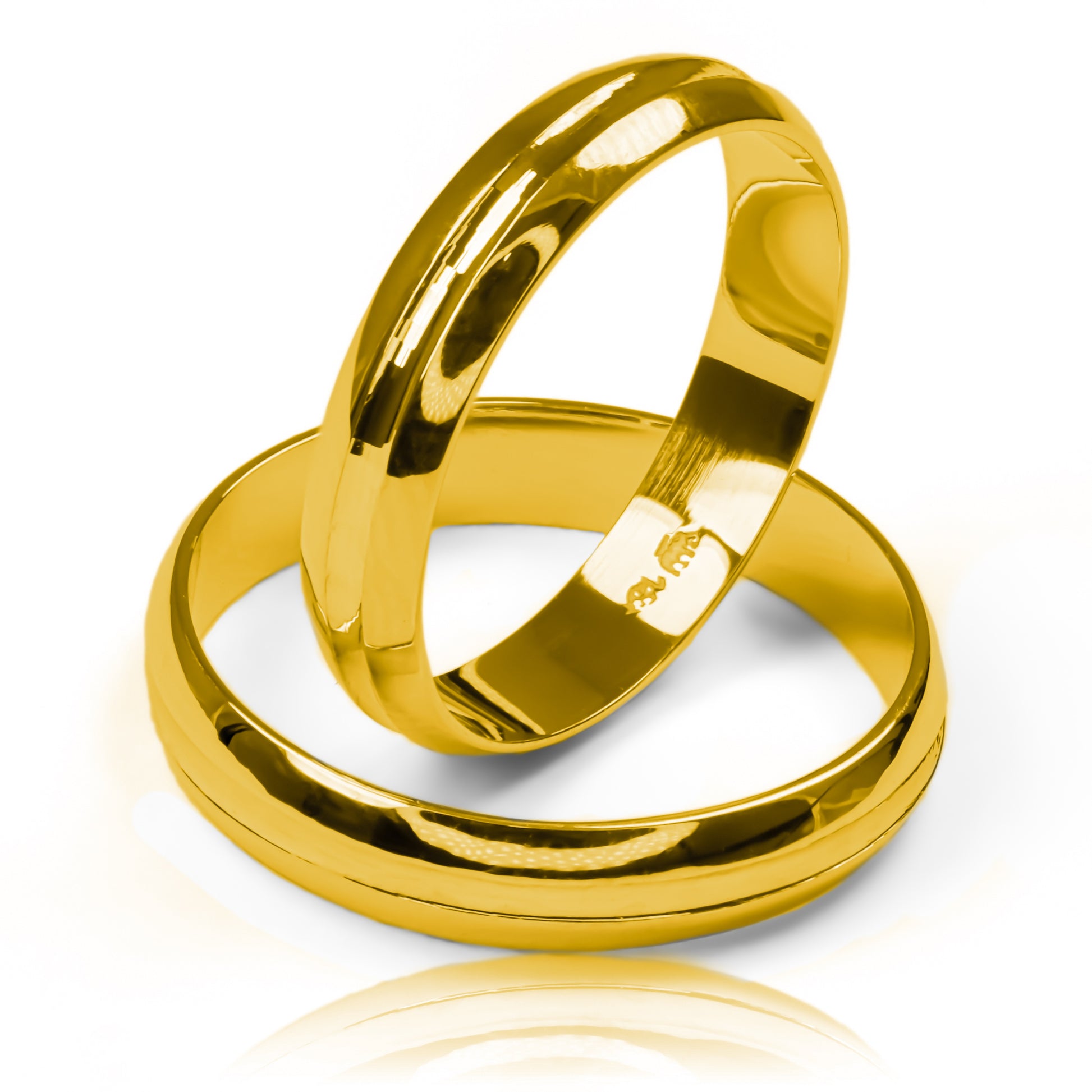 Argollas de matrimonio Nevado, elaboradas en oro 18k por Joyería Caracas, cuentan con un certificado de calidad y garantía de por vida.