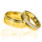 Argollas de matrimonio Princess Inlove, fabricadas en oro 18k de Joyería Caracas, cuentan con certificado de calidad y garantía para toda la vida.