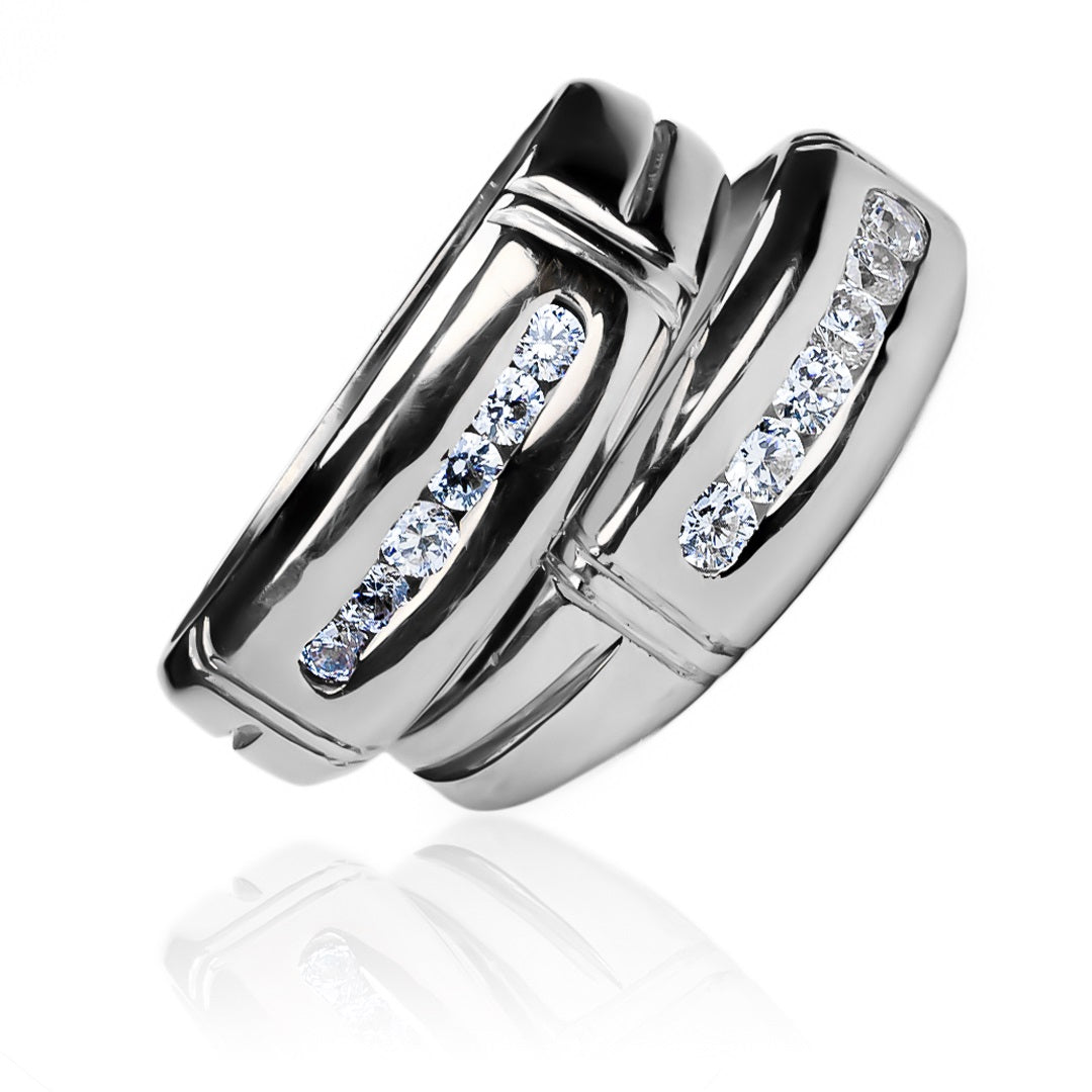 Argollas de matrimonio Rocío de la Mañana, elaboradas en oro 18k de Joyería Caracas, cada una viene con un certificado de calidad para garantizar su autenticidad.