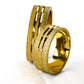 Argollas de matrimonio special line 3 oros, fabricadas en oro de 18 quilates de Joyería Caracas, cada una viene con un certificado de calidad y garantía de por vida.